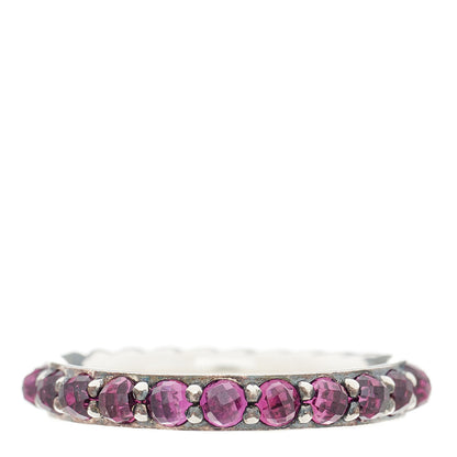 David Yurman Sterling Silver Rhodolite Garnet Cable Berries Ring 52 6 1 of 4