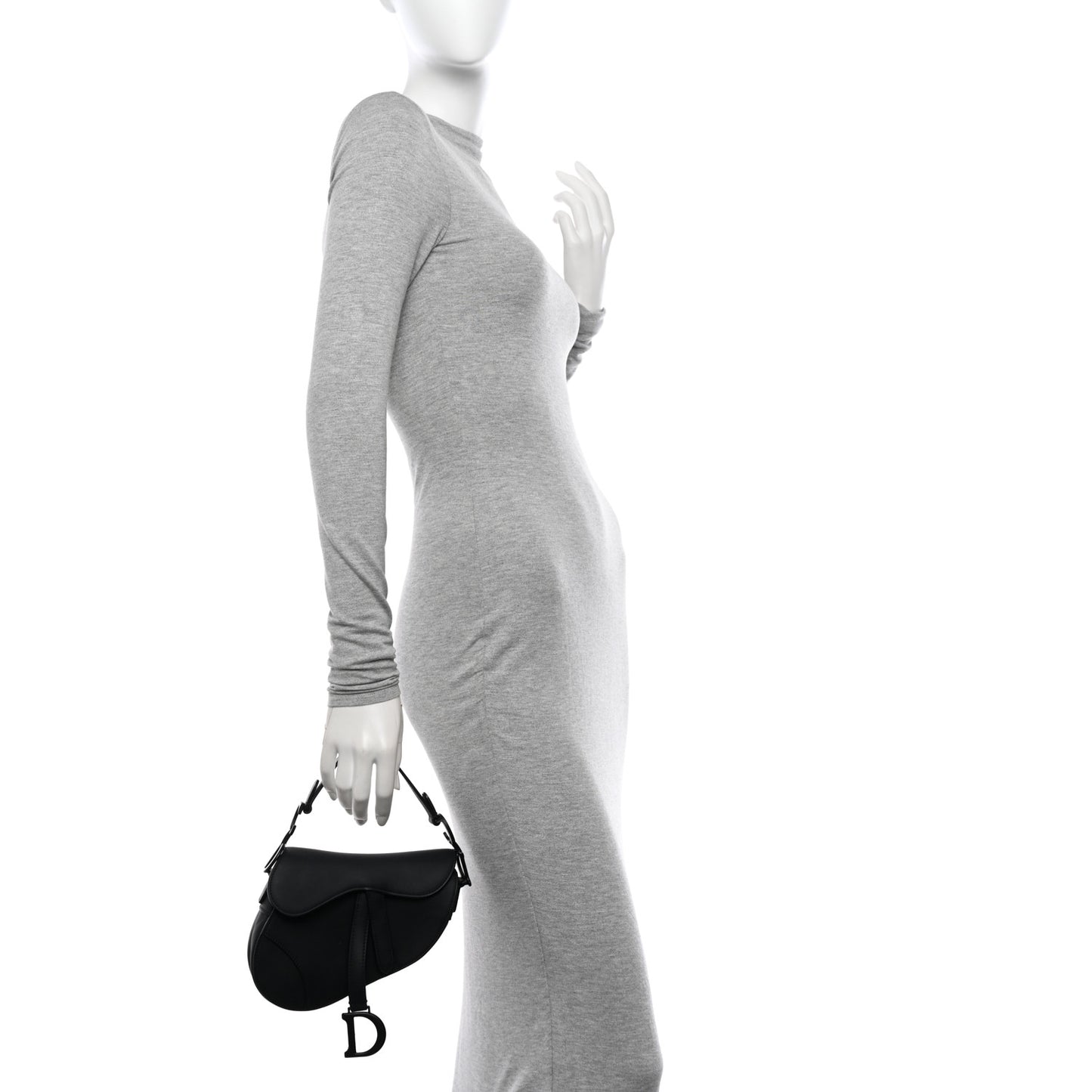 Ultra Matte Calfskin Mini Saddle Bag Black