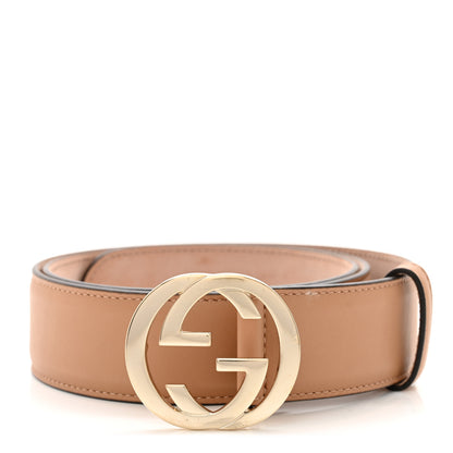 Gucci Calfskin Interlocking G 37mm Belt 90 36 Camelia 1 of 6