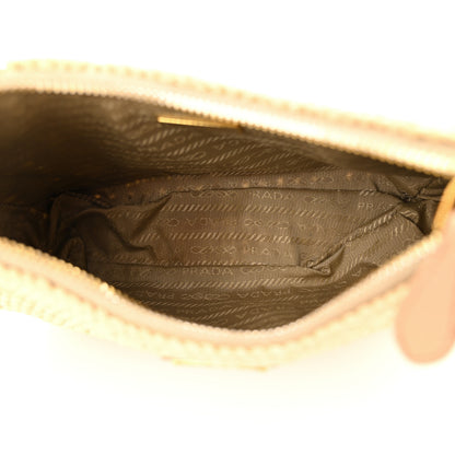 Prada Yarn Raffia Effect Crochet Re-Edition 2005 Shoulder Bag Naturale 5 of 11