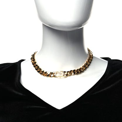 Christian Dior Metal CD Choker Necklace Gold 2 of 5