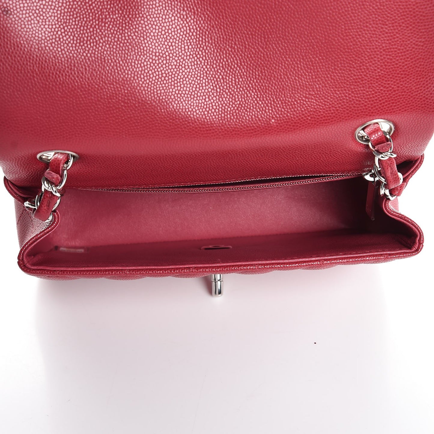 Caviar Quilted Mini Rectangular Flap Pink