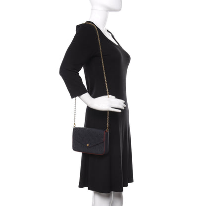 Louis Vuitton Empreinte Pochette Felicie Chain Wallet Marine Rouge 2 of 12