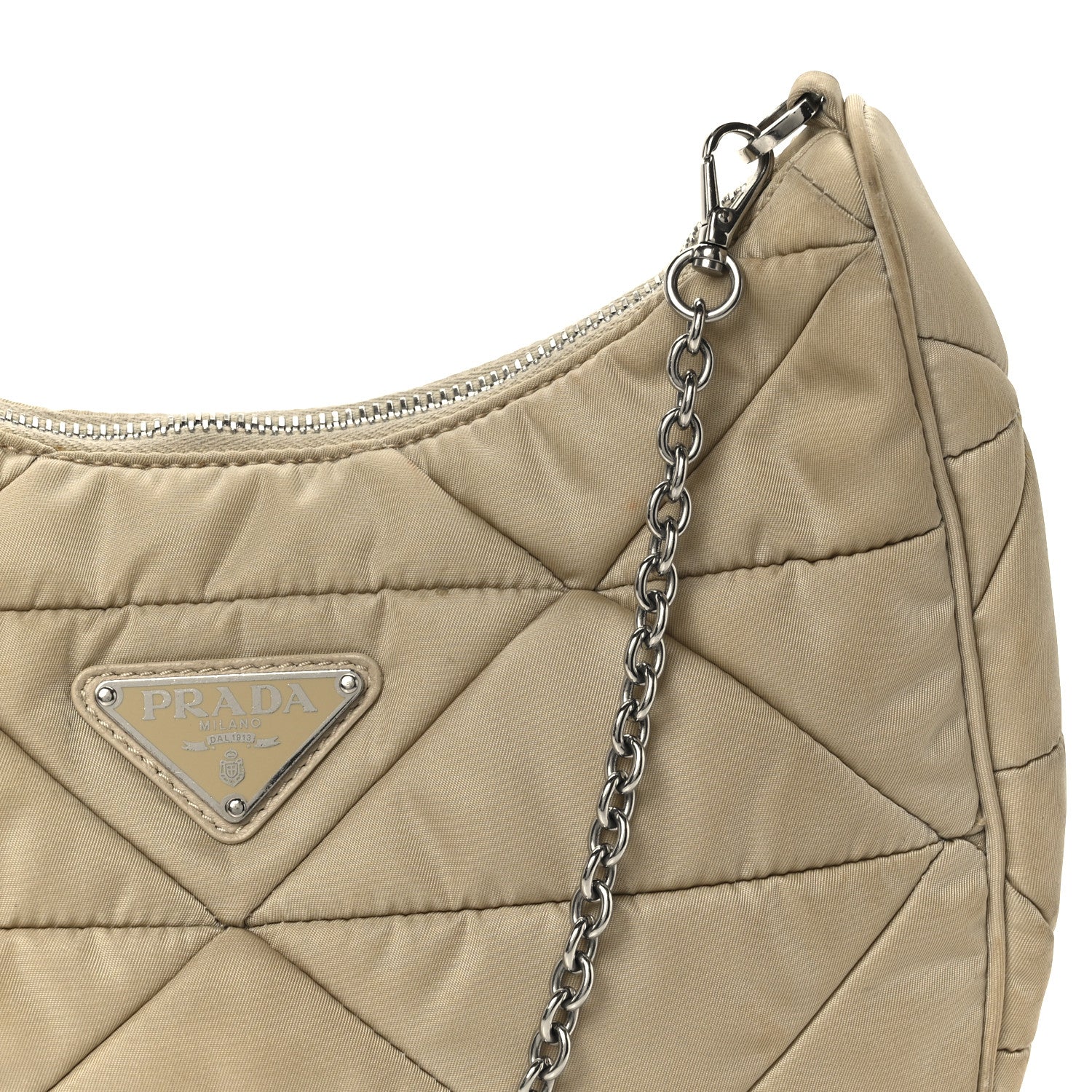Prada Re-Nylon Triangle Quilted Padded Patchwork System Shoulder Bag Deserto 9 of 11