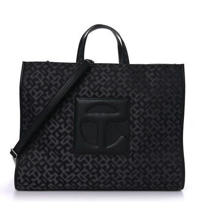Telfar Monogram Jacquard Large Shopping Bag Black 1 of 8