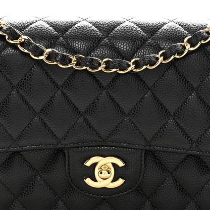 Chanel Caviar Quilted Medium Double Flap Black 8 of 11