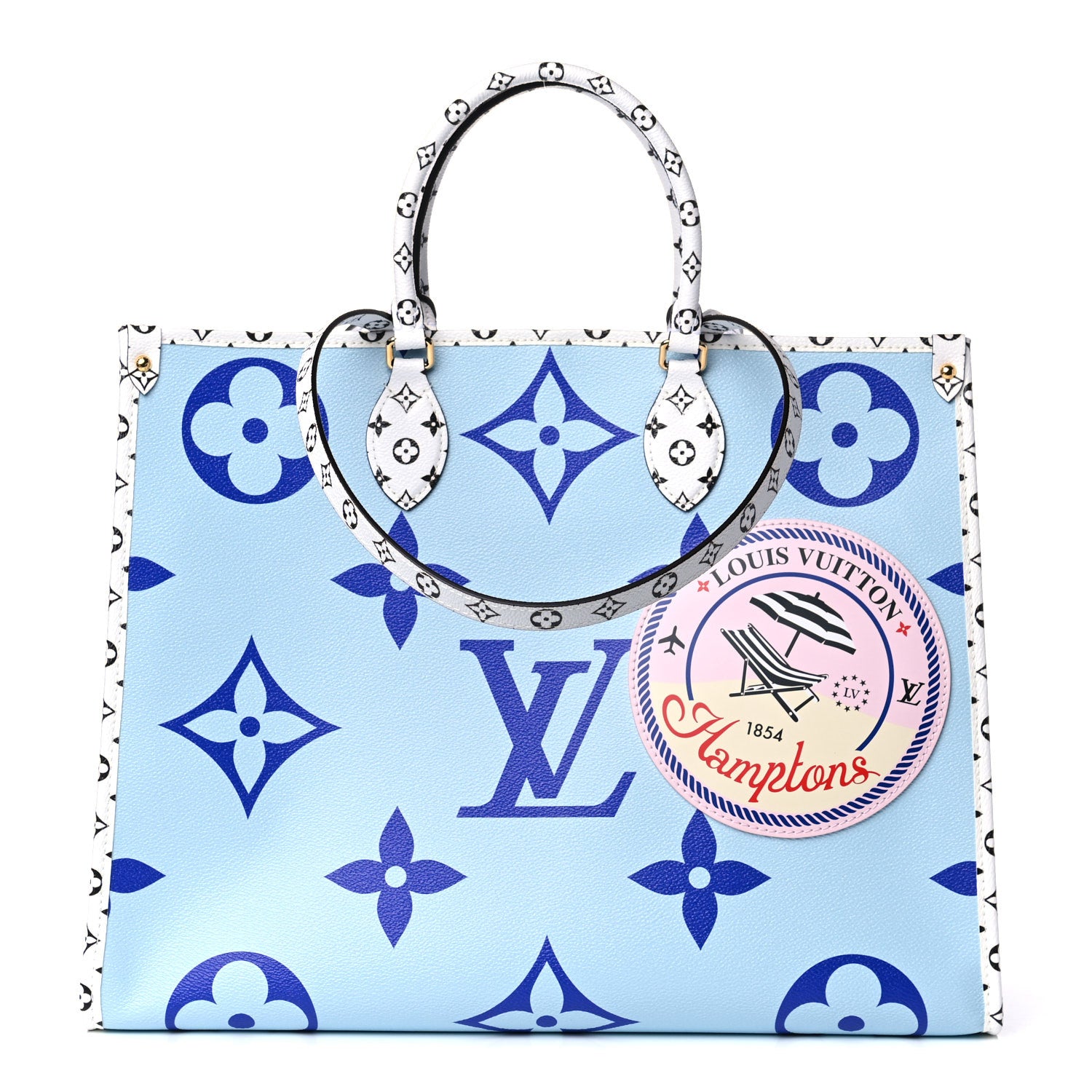 Louis Vuitton Monogram Giant Hamptons Onthego Blue 1 of 13