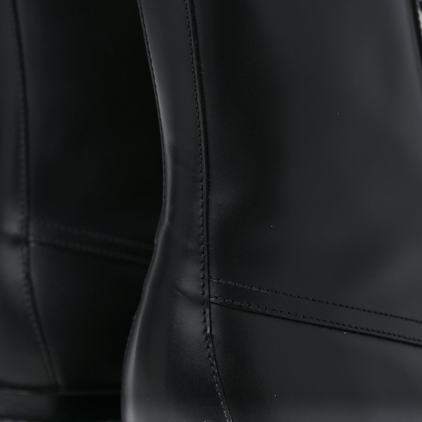 Glossed Calfskin Funk Ankle Boots 39 Black