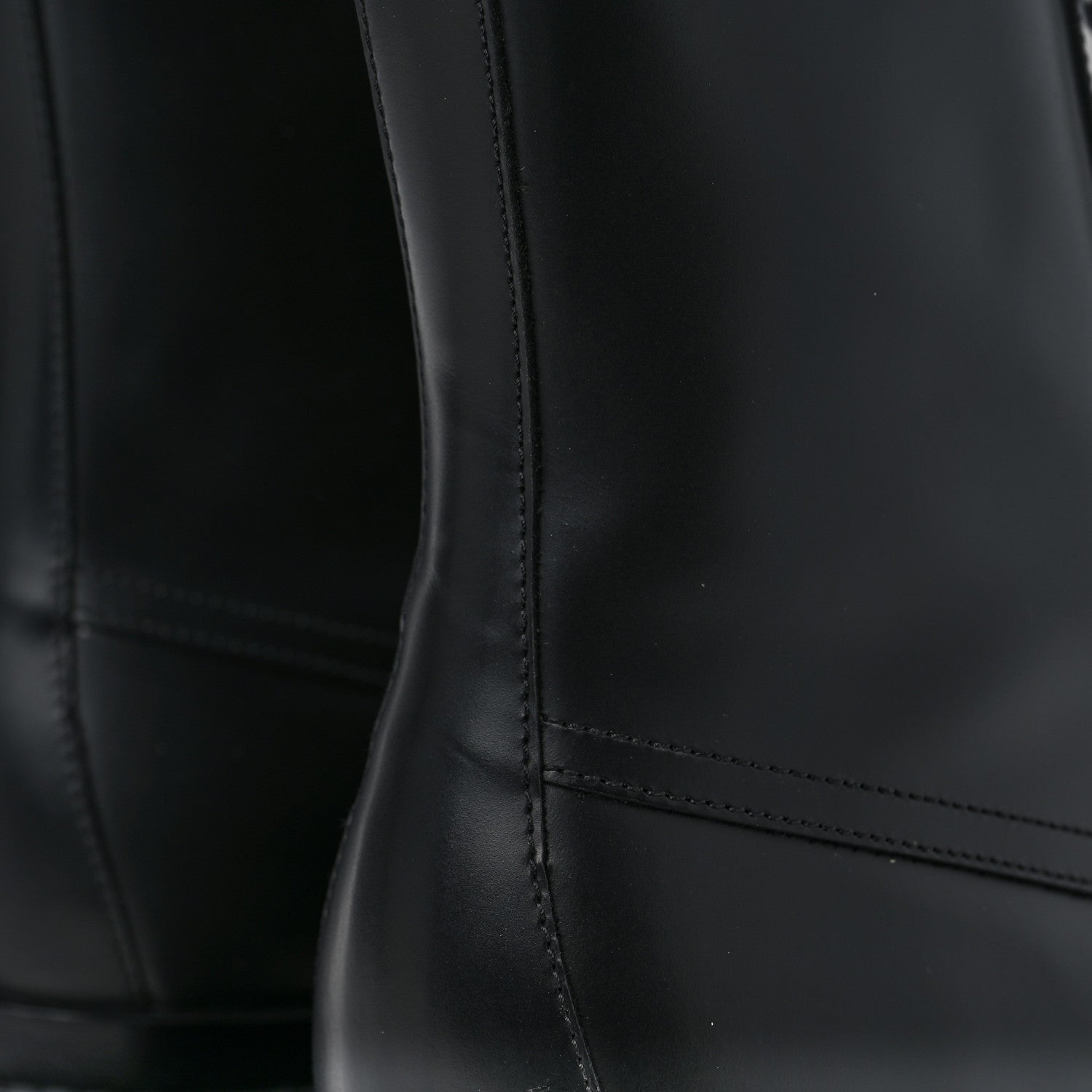Hermes Glossed Calfskin Funk Ankle Boots 39 Black 9 of 10