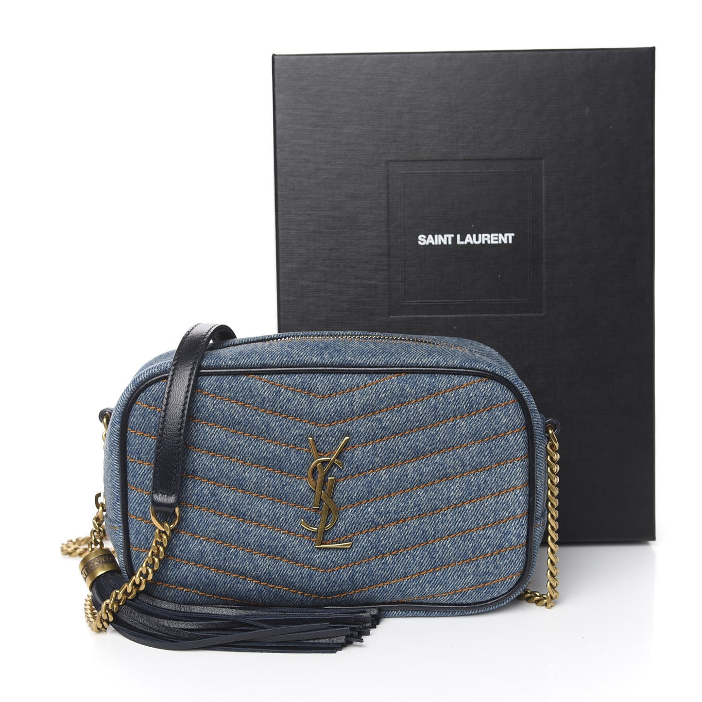 Denim Matelasse Monogram Mini Lou Camera Bag California Blue