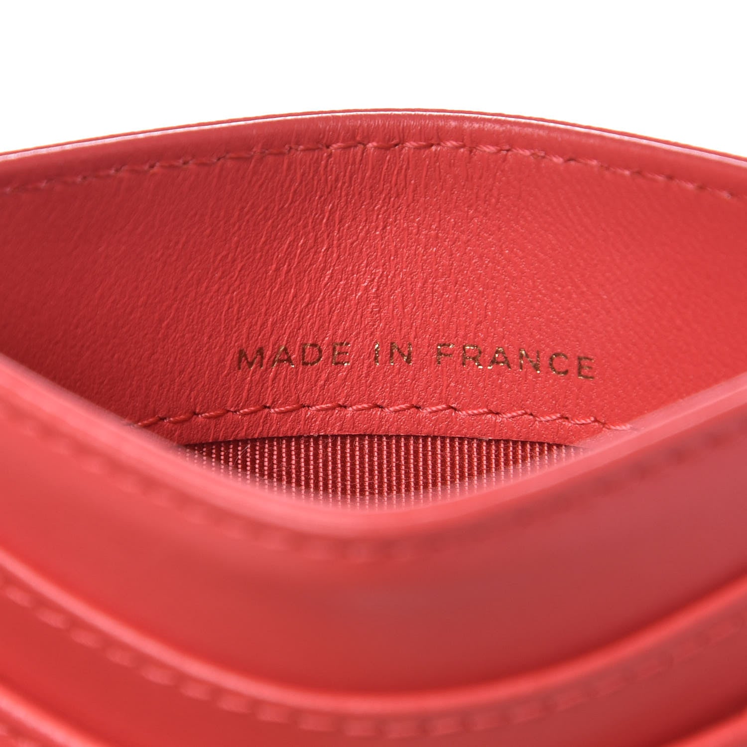 Chanel Lambskin Quilted Card Holder Red 7 of 9
