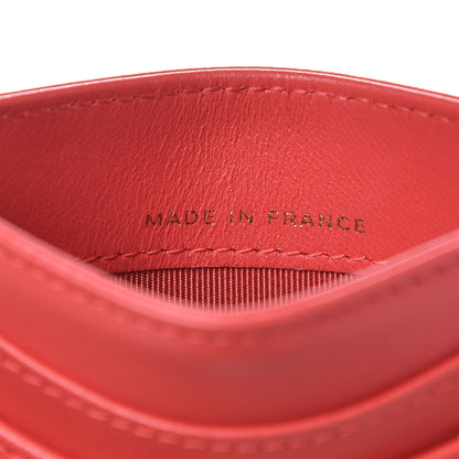 Chanel Lambskin Quilted Card Holder Red 7 of 9
