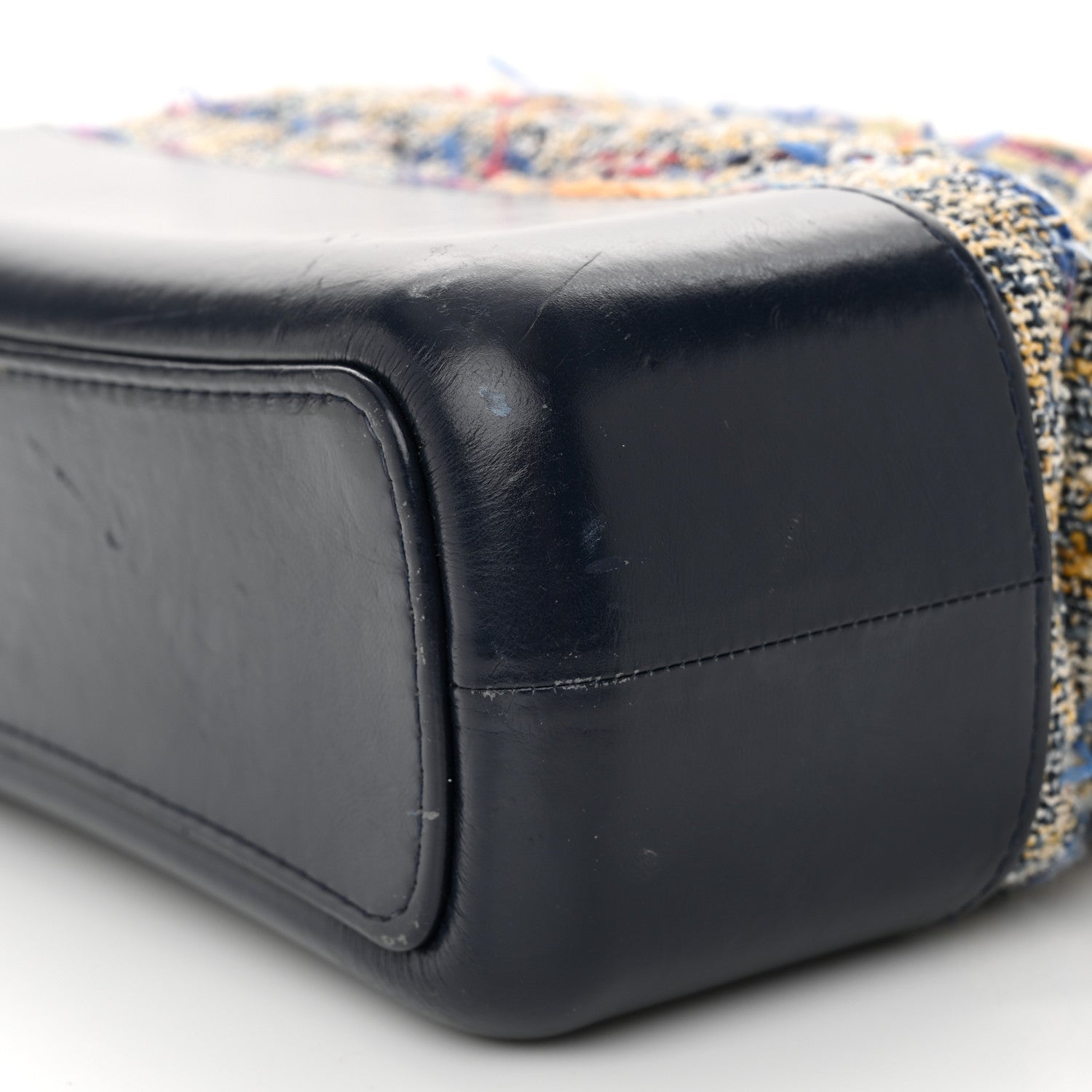 Chanel Tweed Calfskin Quilted Medium Gabrielle Hobo Navy 10 of 13