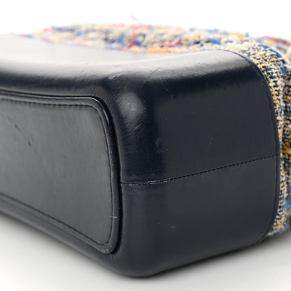 Chanel Tweed Calfskin Quilted Medium Gabrielle Hobo Navy 10 of 13