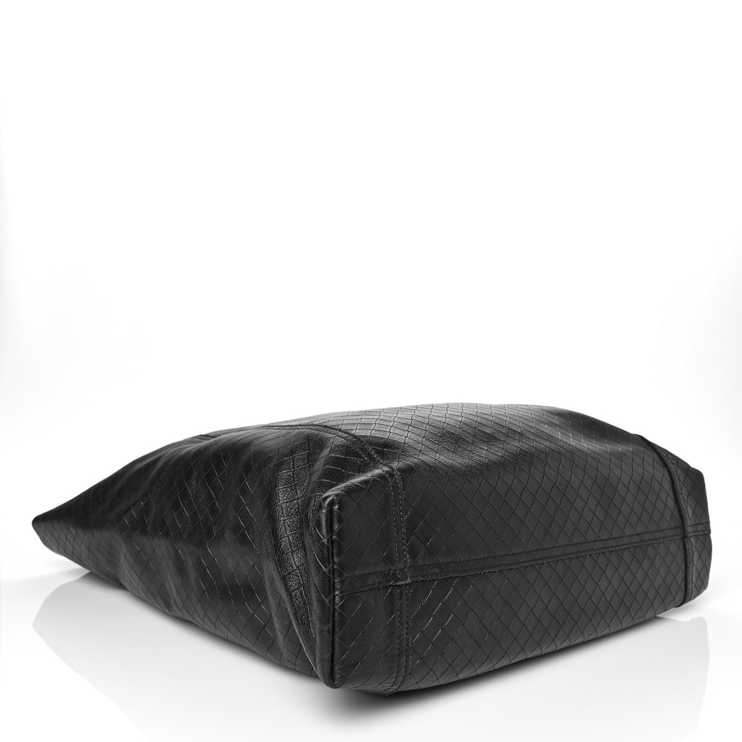 Calfskin Intrecciomirage Antique Tote Black