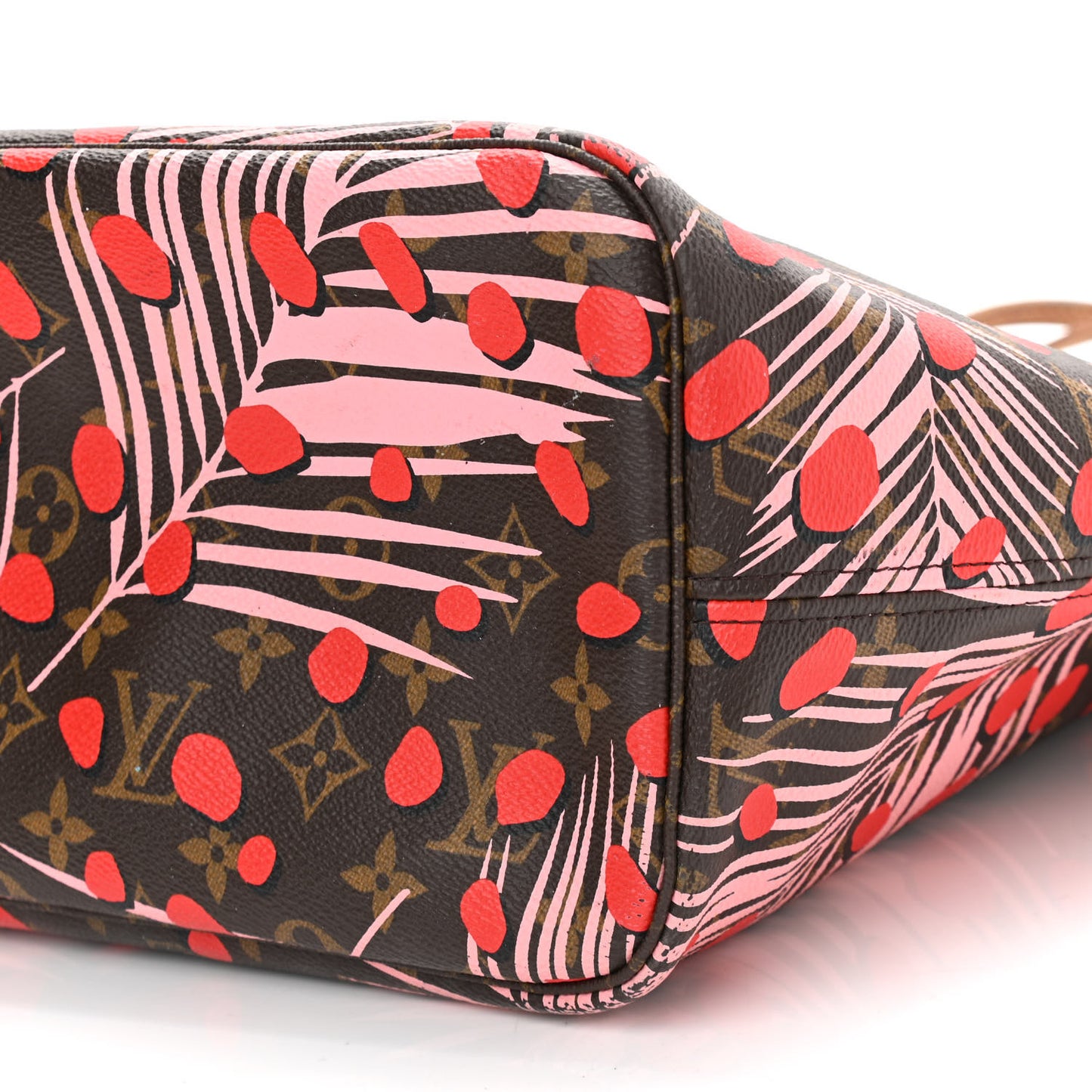 Monogram Jungle Dots Neo Neverfull MM Sugar Pink Poppy