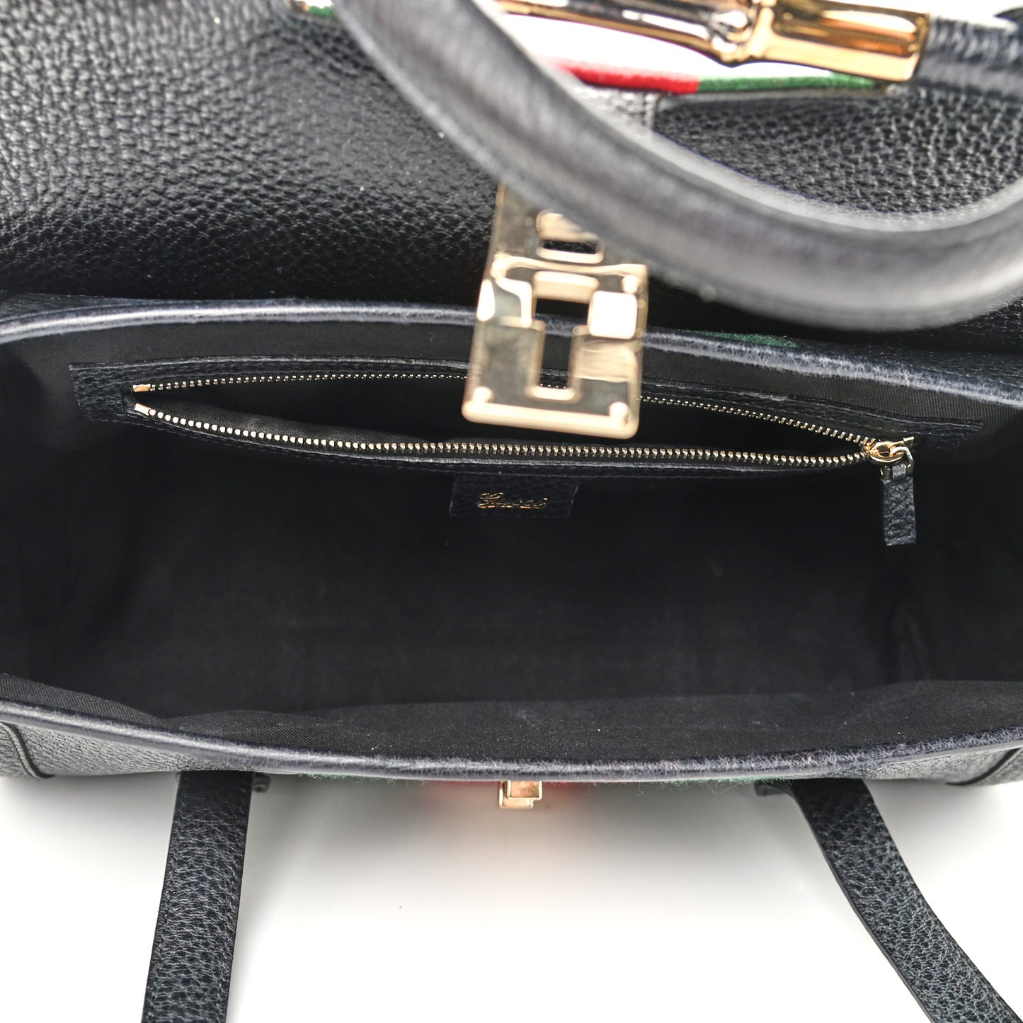 Calfskin Web Bamboo Bullet Satchel