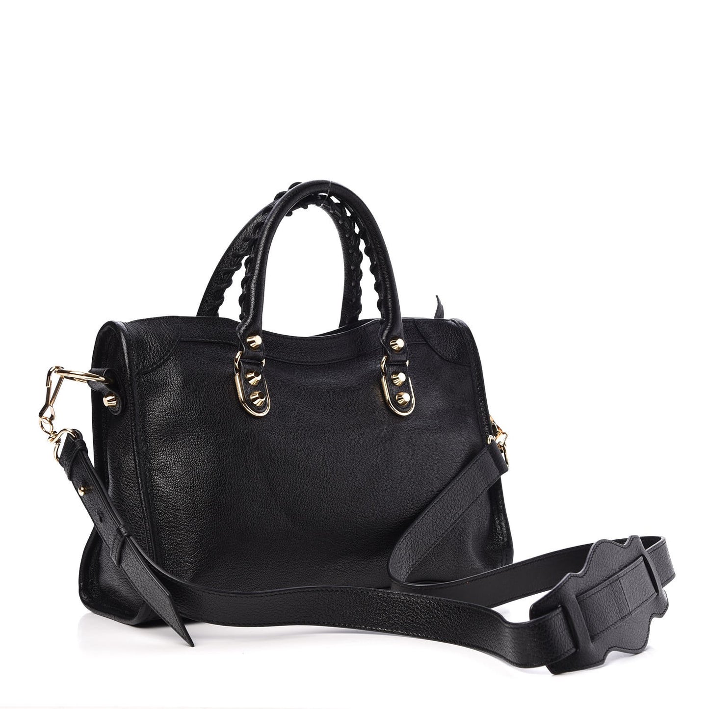 Chevre Gold Metallic Edge Hardware S City Black