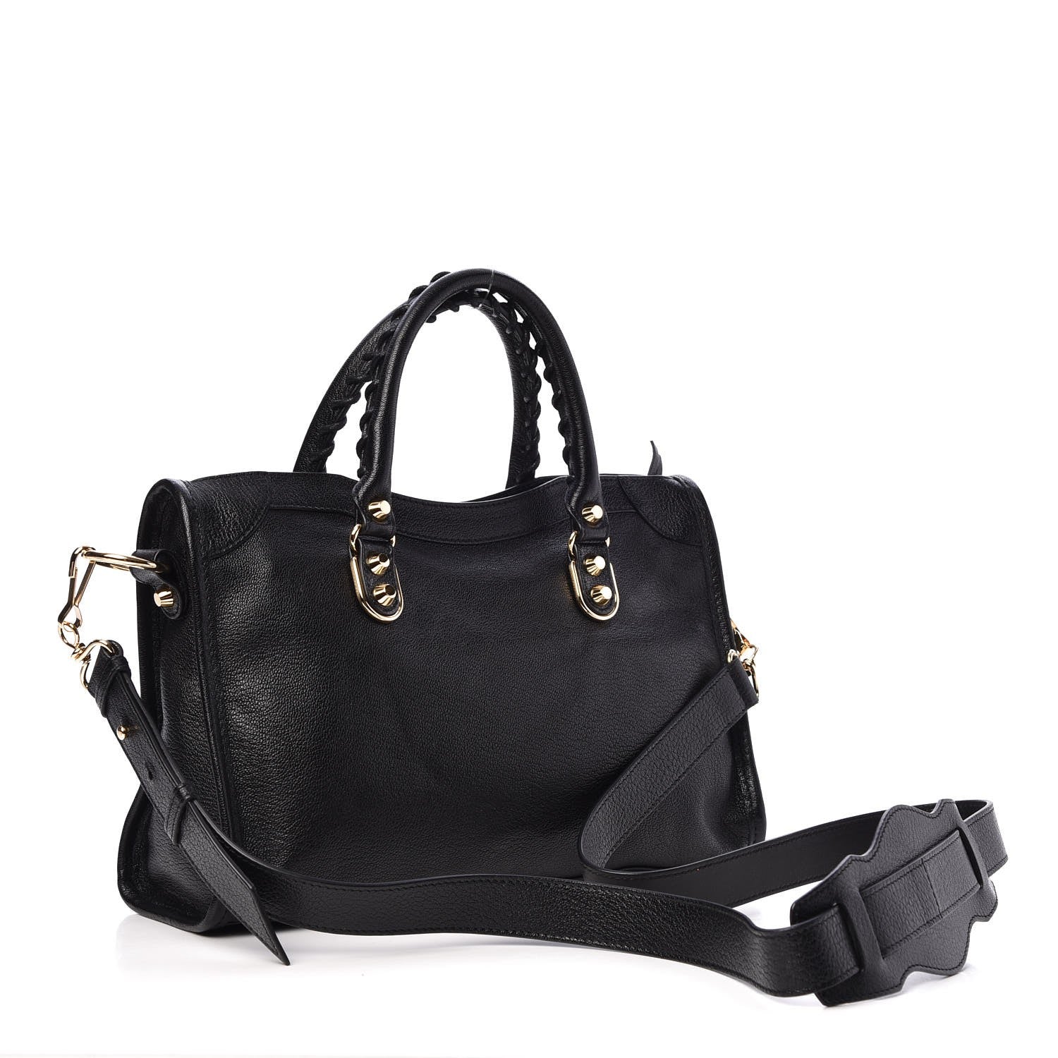 Balenciaga Chevre Gold Metallic Edge Hardware S City Black 4 of 8