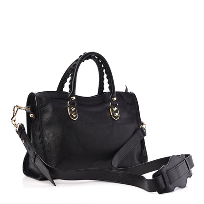 Balenciaga Chevre Gold Metallic Edge Hardware S City Black 4 of 8