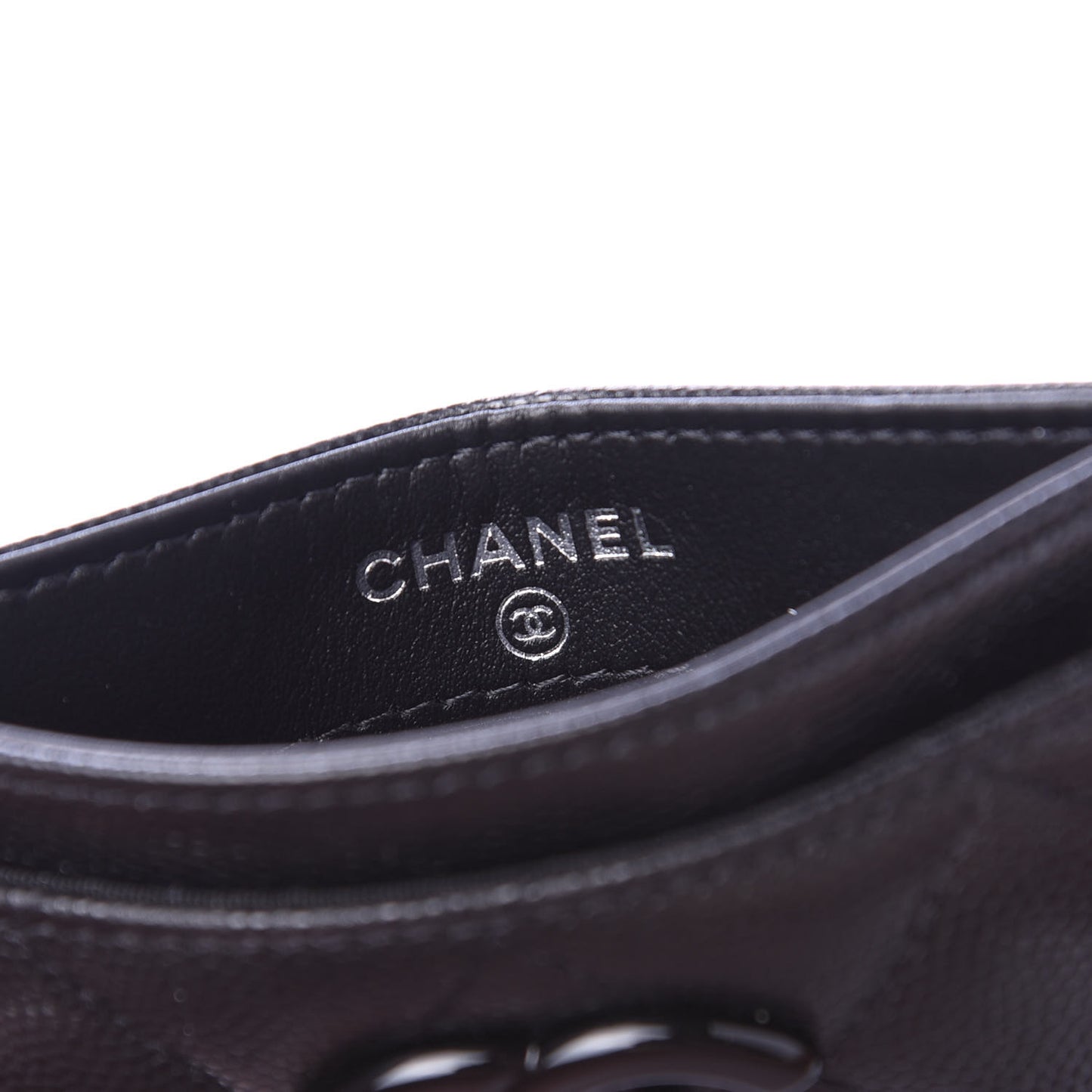 Caviar Quilted My Everything Card Holder Black
