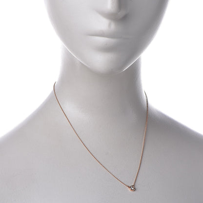 Tiffany 18K Rose Gold Diamond .17ct Elsa Peretti Diamonds by the Yard Pendant Necklace 2 of 9