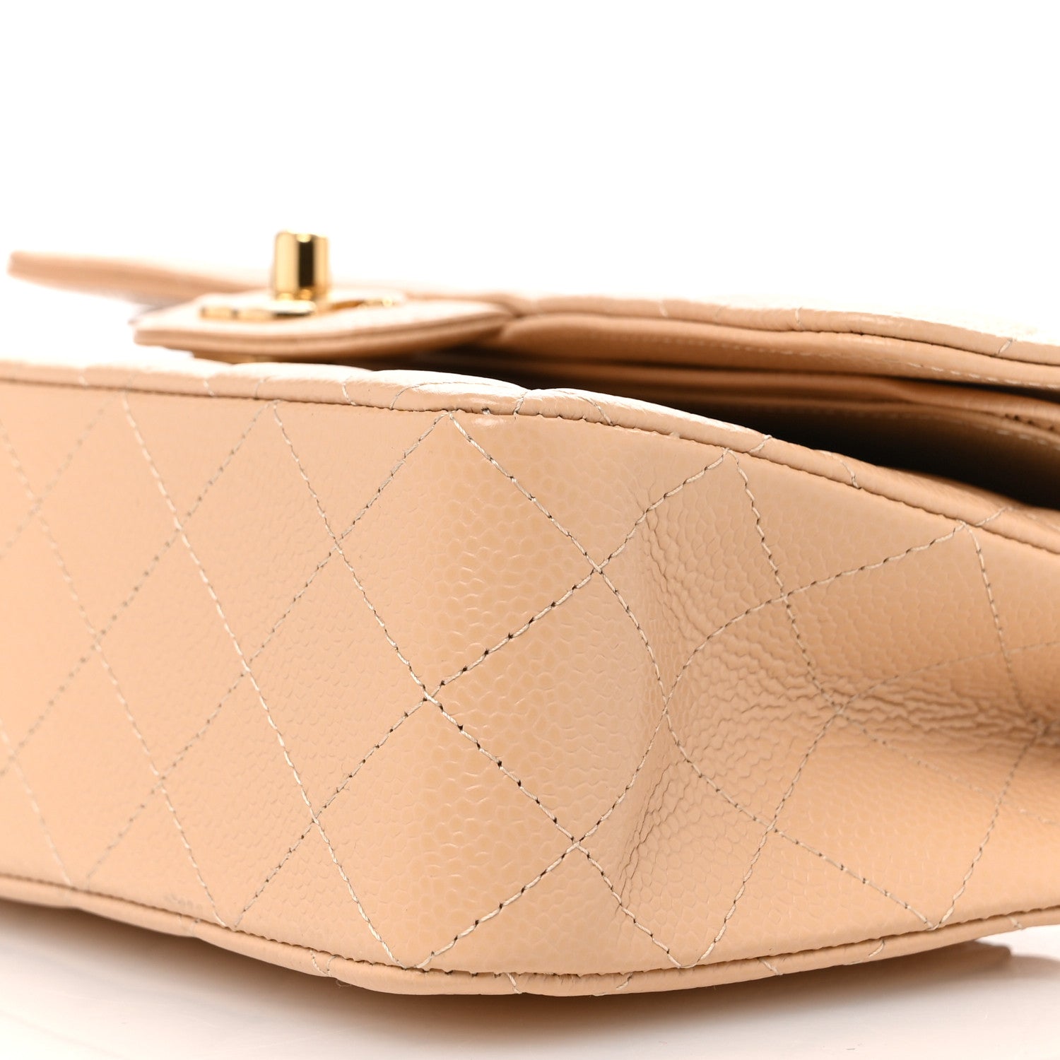 Chanel Caviar Quilted Small Double Flap Dark Beige 10 of 10