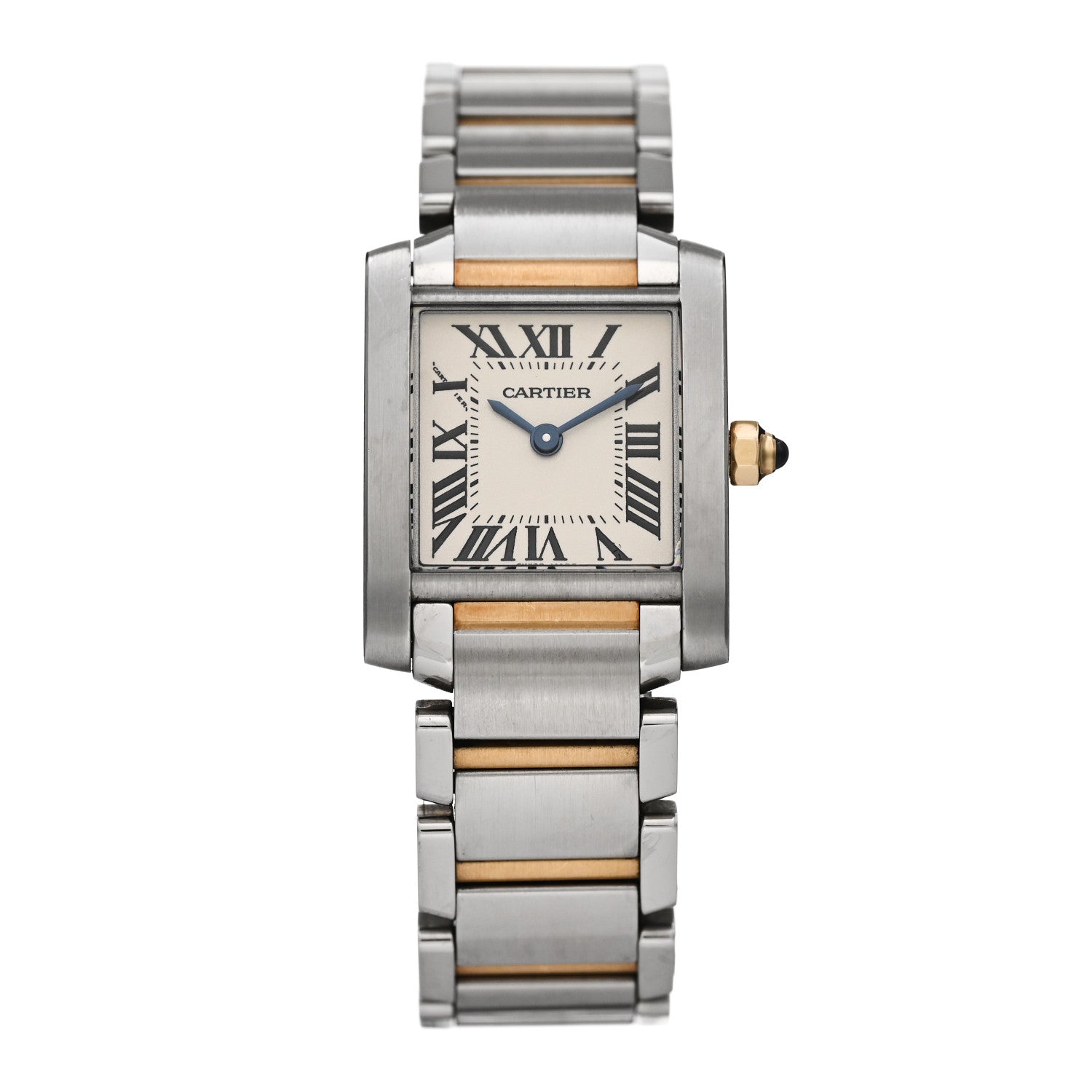 Cartier Stainless Steel 18K Yellow Gold 20mm Tank Francaise Quartz Watch 1 of 4