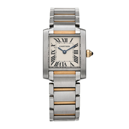 Cartier Stainless Steel 18K Yellow Gold 20mm Tank Francaise Quartz Watch 1 of 4