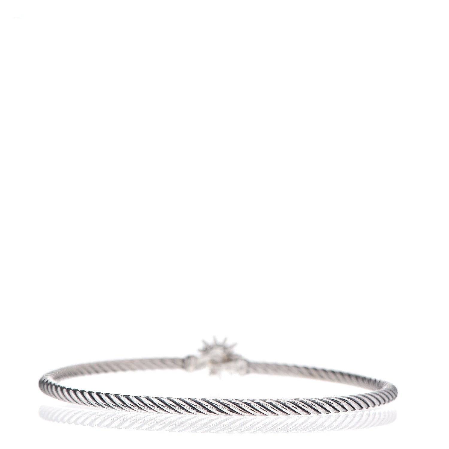 David Yurman Sterling Silver Diamond Starburst Bracelet 2 of 3