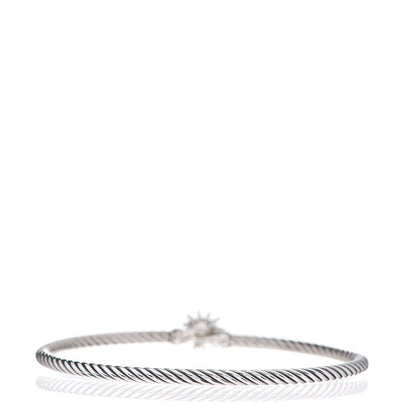 David Yurman Sterling Silver Diamond Starburst Bracelet 2 of 3