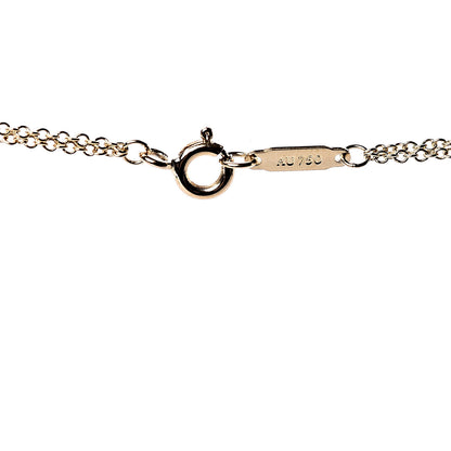 Tiffany 18K Yellow Gold Infinity Double Chain Pendant Necklace 5 of 6