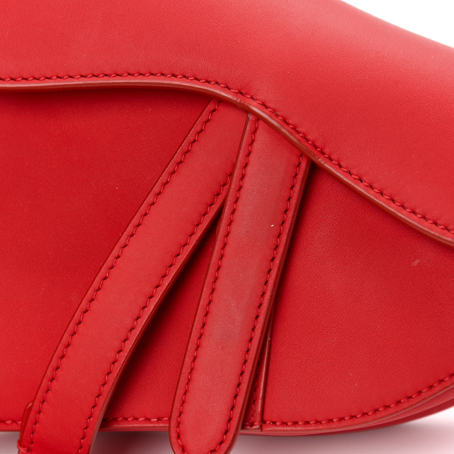 Christian Dior Ultra Matte Calfskin Saddle Bag Red 11 of 11