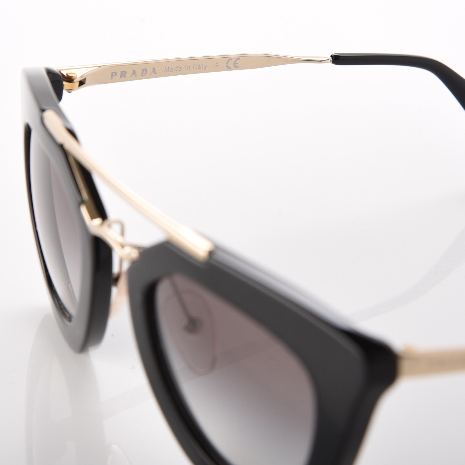 Prada Acetate Cinema Sunglasses SPR 09Q Black 6 of 7