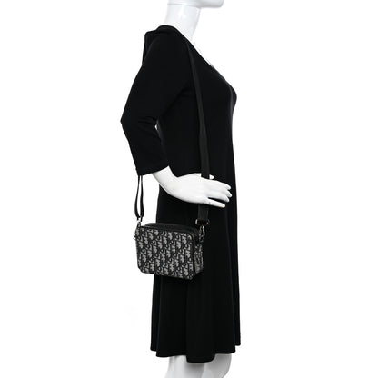 Christian Dior Oblique Pouch Beige Black 2 of 14