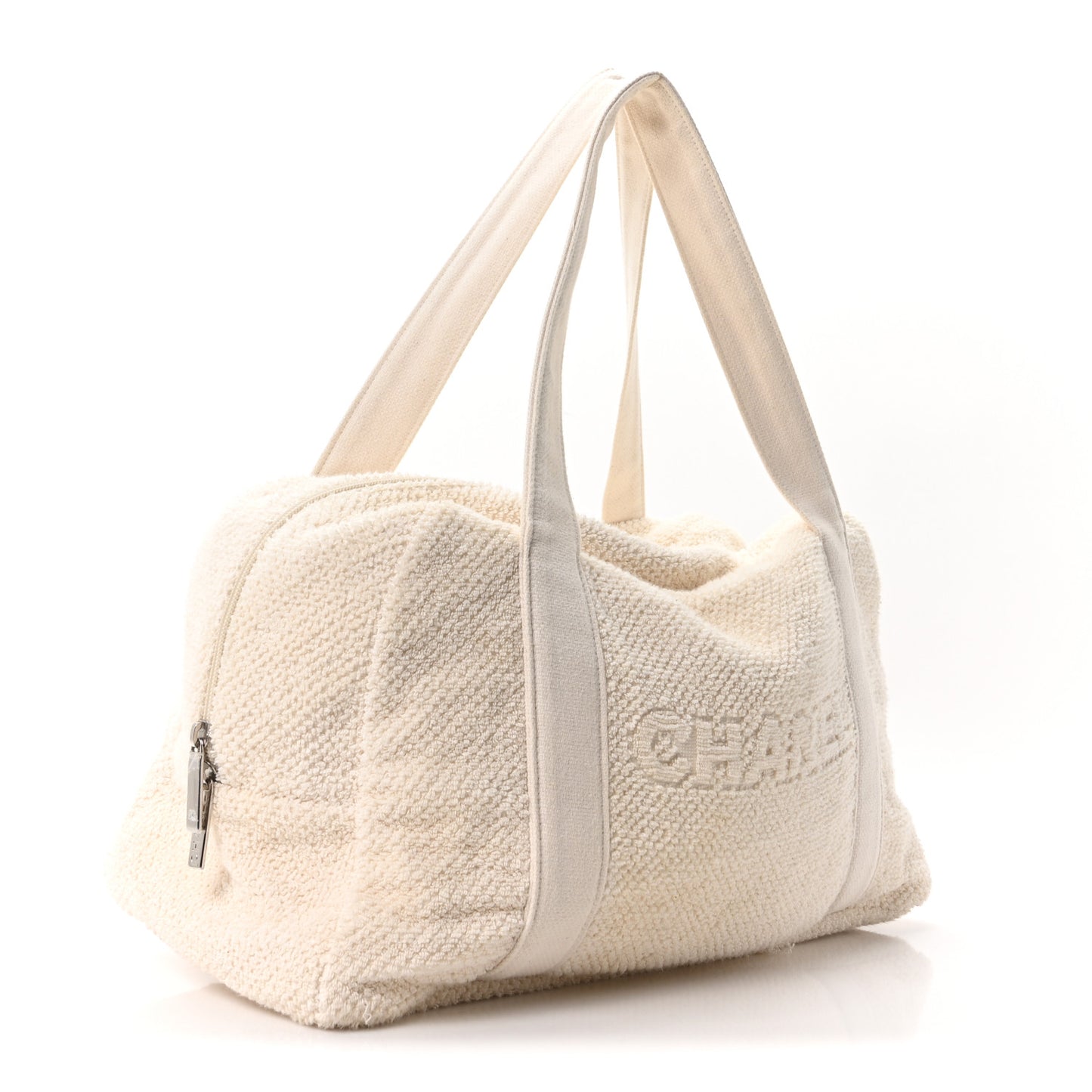 Terry Cotton CC Beach Tote Towel Set Ivory