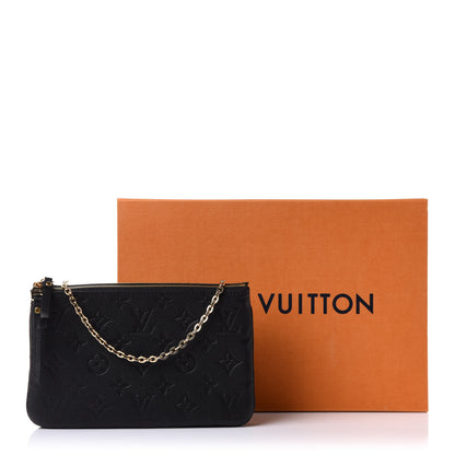 Louis Vuitton Empreinte Double Zip Pochette Black 17 of 22