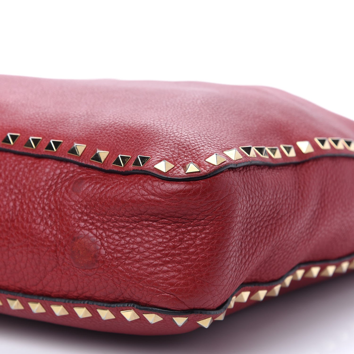Valentino Garavani Pebbled Calfskin Large Rockstud Flip-Lock Messenger Bag Scarlet 4 of 10