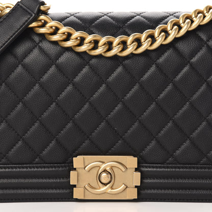 Chanel Caviar Quilted Medium Boy Flap Black 10 of 11