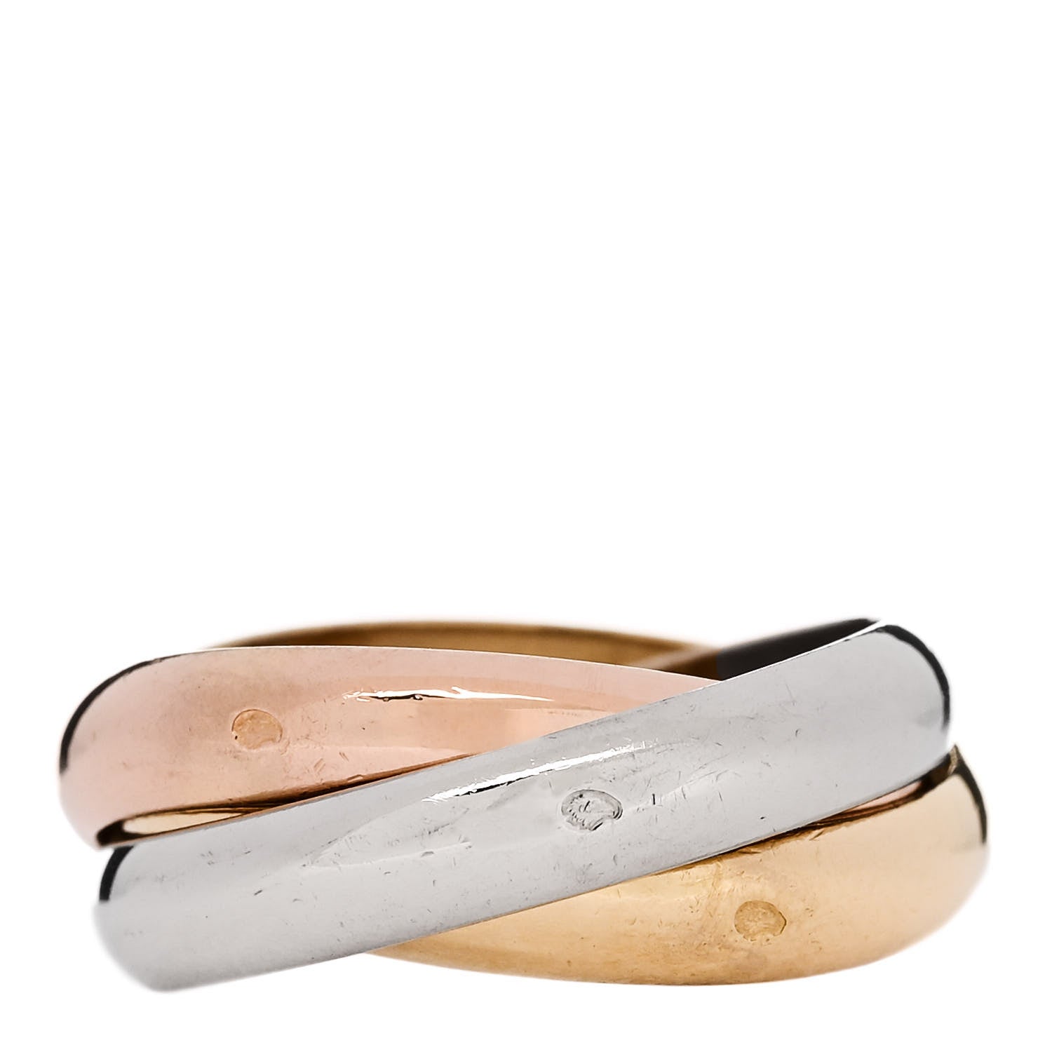 Cartier 18K Pink Yellow White Gold Classic Trinity Ring 54 6.75 3 of 4