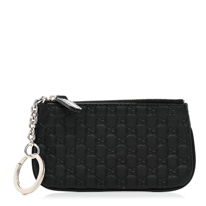 Gucci Microguccissima Key Ring Coin Case Black 1 of 8