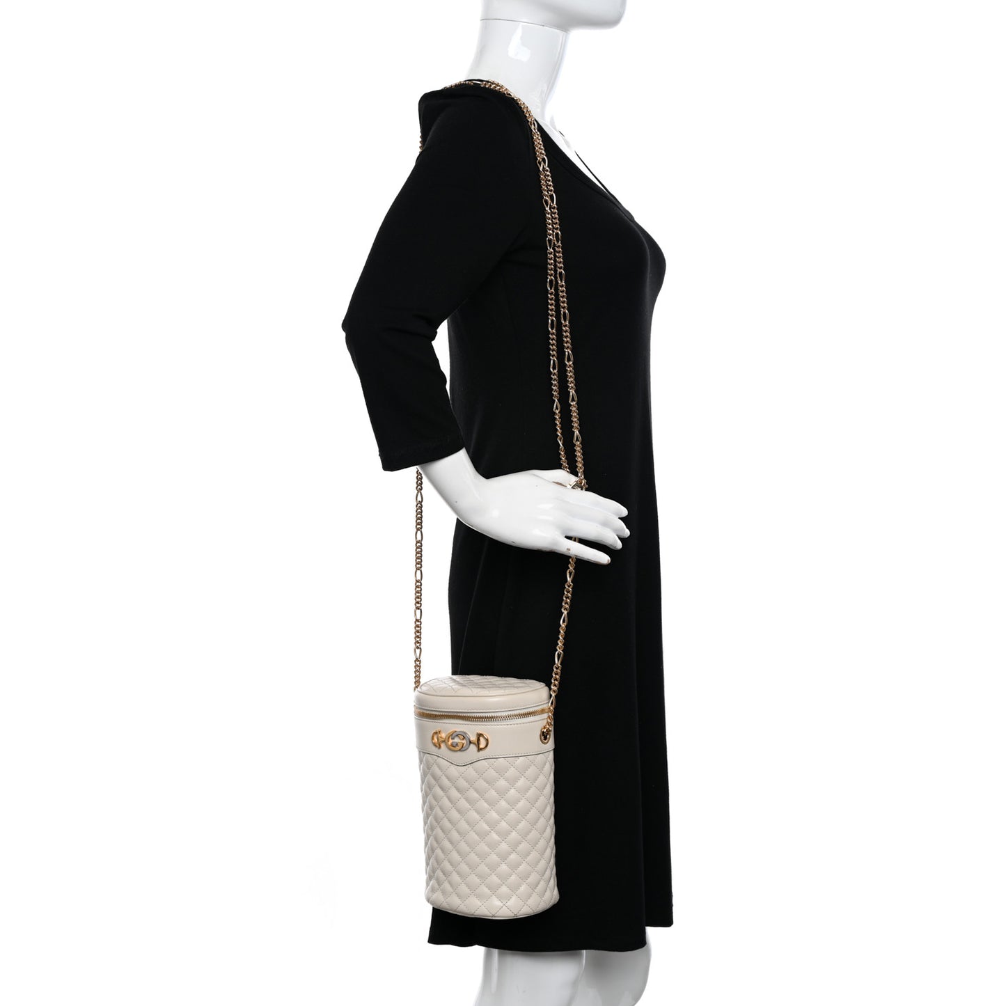 Calfskin Trapuntata Zumi Belt Bag Off White