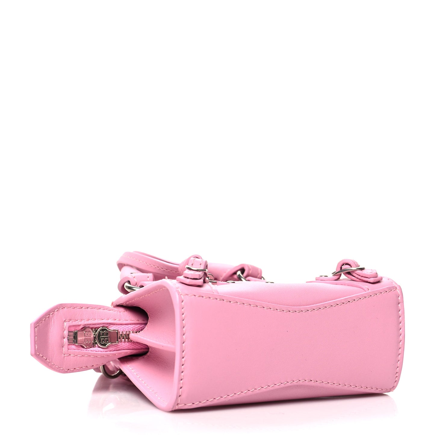 Smooth Calfskin Neo Classic Silver Hardware Super Nano City Crossbody Candy Pink