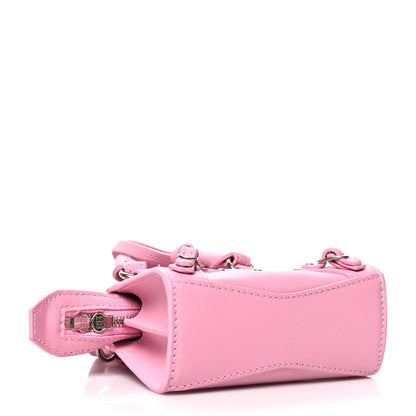 Balenciaga Smooth Calfskin Neo Classic Silver Hardware Super Nano City Crossbody Candy Pink 4 of 9