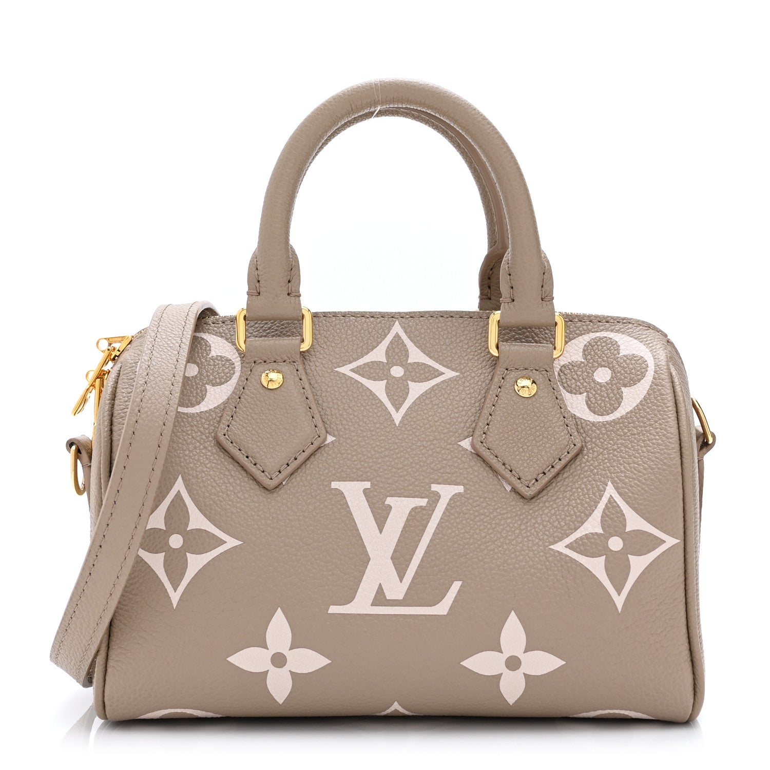 Louis Vuitton Empreinte Monogram Giant Speedy Bandouliere 20 Creme Beige 1 of 9