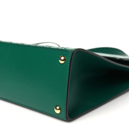 Gucci Guccissima Signature Medium Padlock Top Handle Bag Emerald 10 of 10