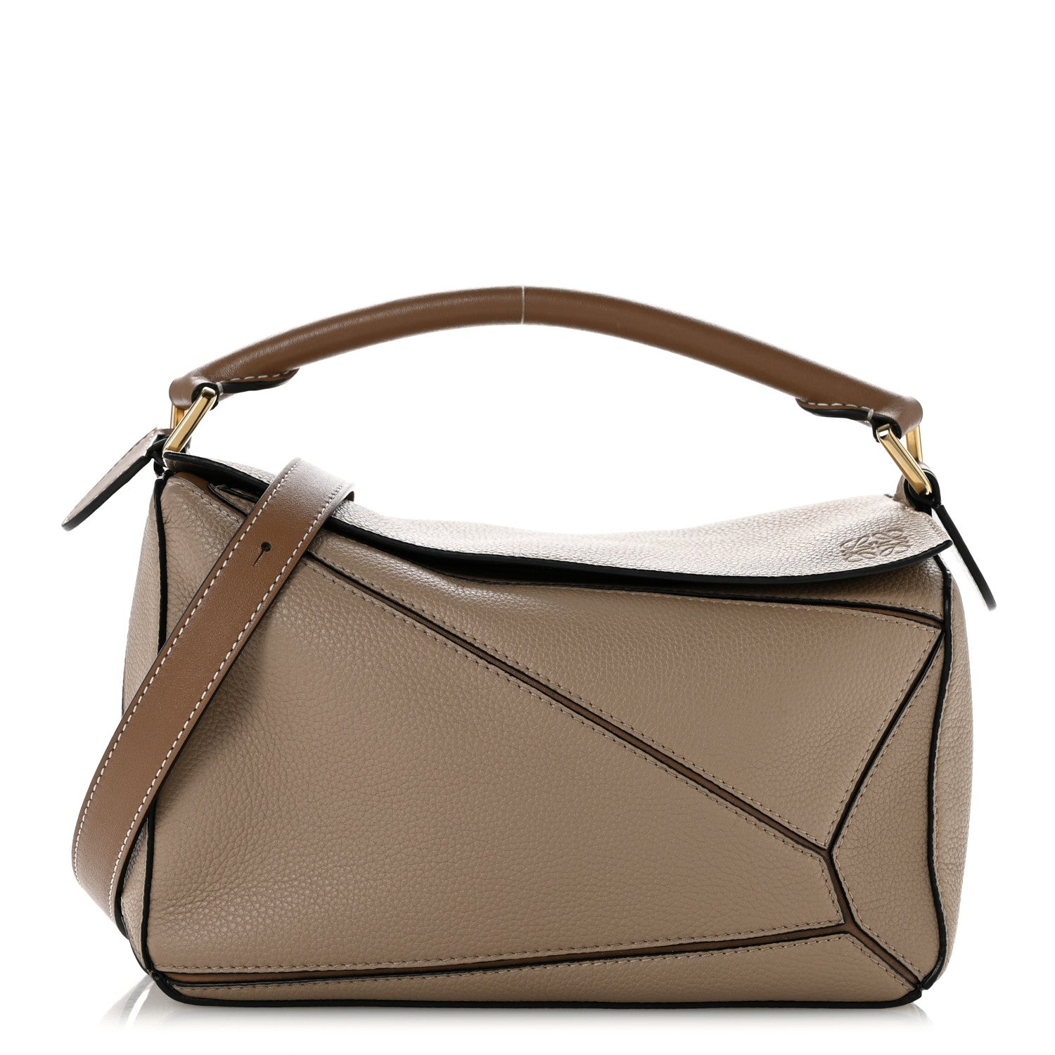 Loewe Grained Calfskin Small Puzzle Bag Sand Mink 1 of 11