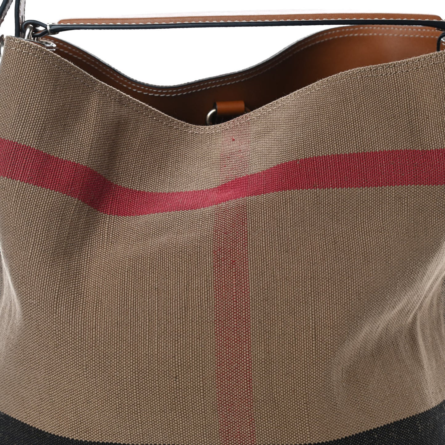 Canvas Mega Check Medium Ashby Hobo Saddle Brown