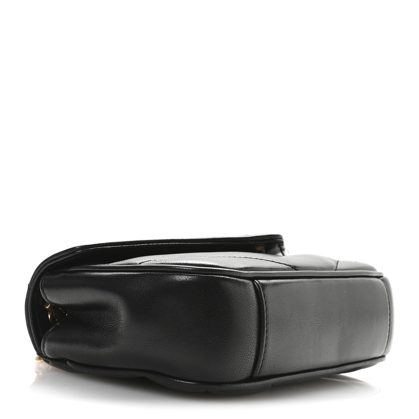 Lambskin Chevron Quilted Mini Loulou Black