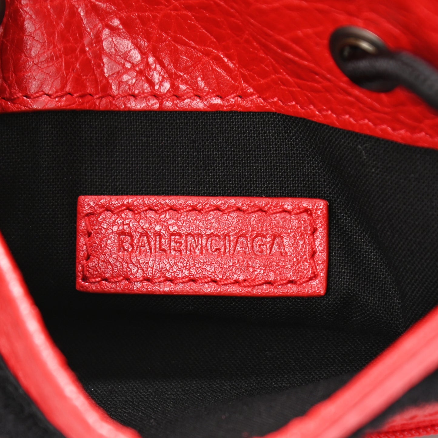 Agneau Arena Small Explorer Crossbody Pouch Red